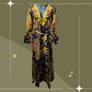 ✨ NWT Farm Rio Arabesque Floral Black Maxi Dress Size Xs